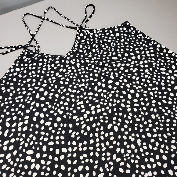papermoon spaghetti strap black and white polka dot tank top women's XXL - Picture 3 of 11